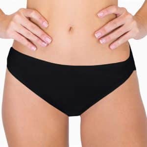 AS1907041 Womens low rise contoured Brief BLK Front