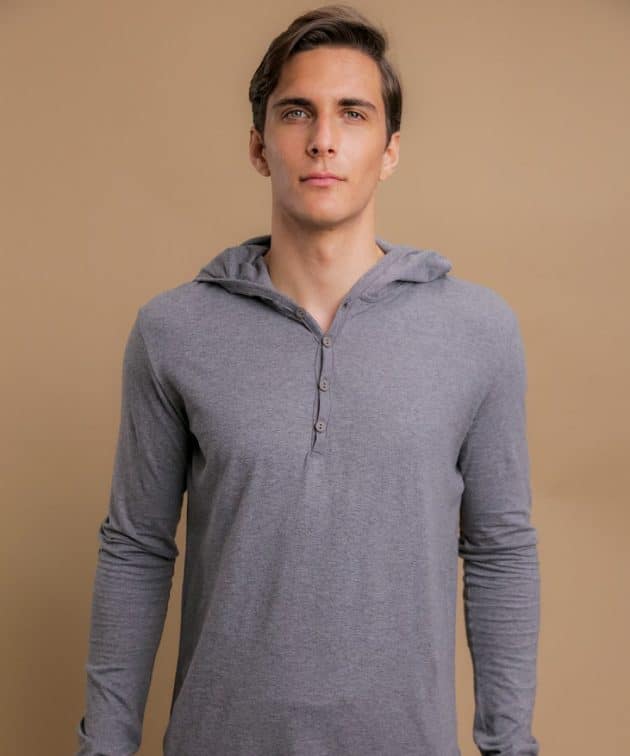 grey organic cotton hoodie