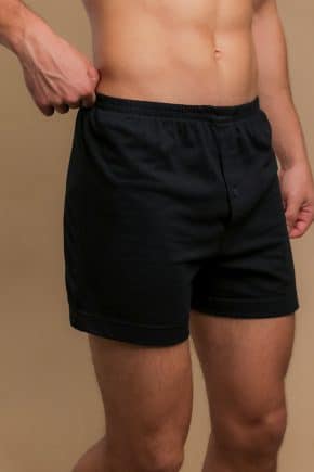 COTTONIQUE<br>Men’s Elasticized  Loose Boxer Shorts<br> Black