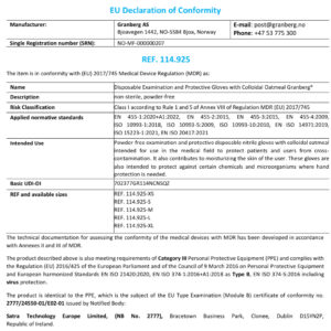 GRANBERG <br> COAT® 專利燕麥膠即棄手套 50 對 <br> 舒緩濕疹專用：圖片 3